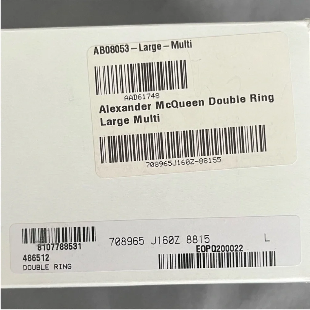 Alexander McQueen Silver and Gold Double Ring - Picture 10 of 10